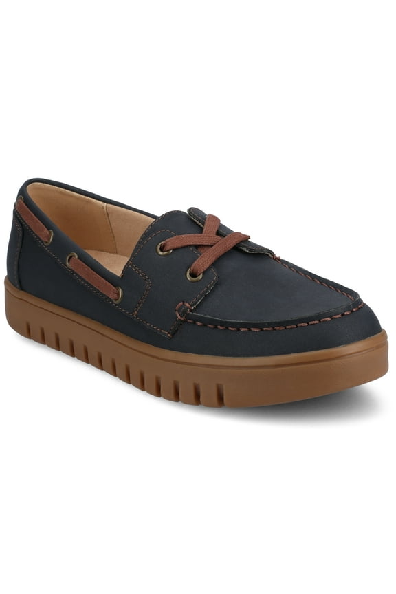 Womens Marion Round Toe Flexible Comfort Boat Shoe Loafer