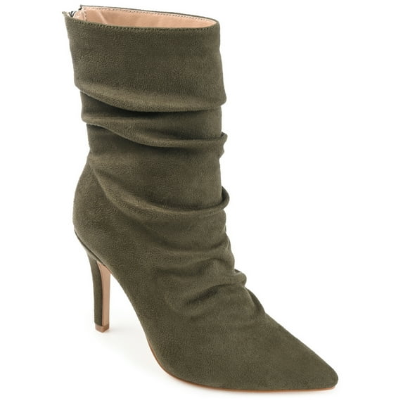 Journee Womens Markie Back Heel Zip Stiletto Booties, Widths Available