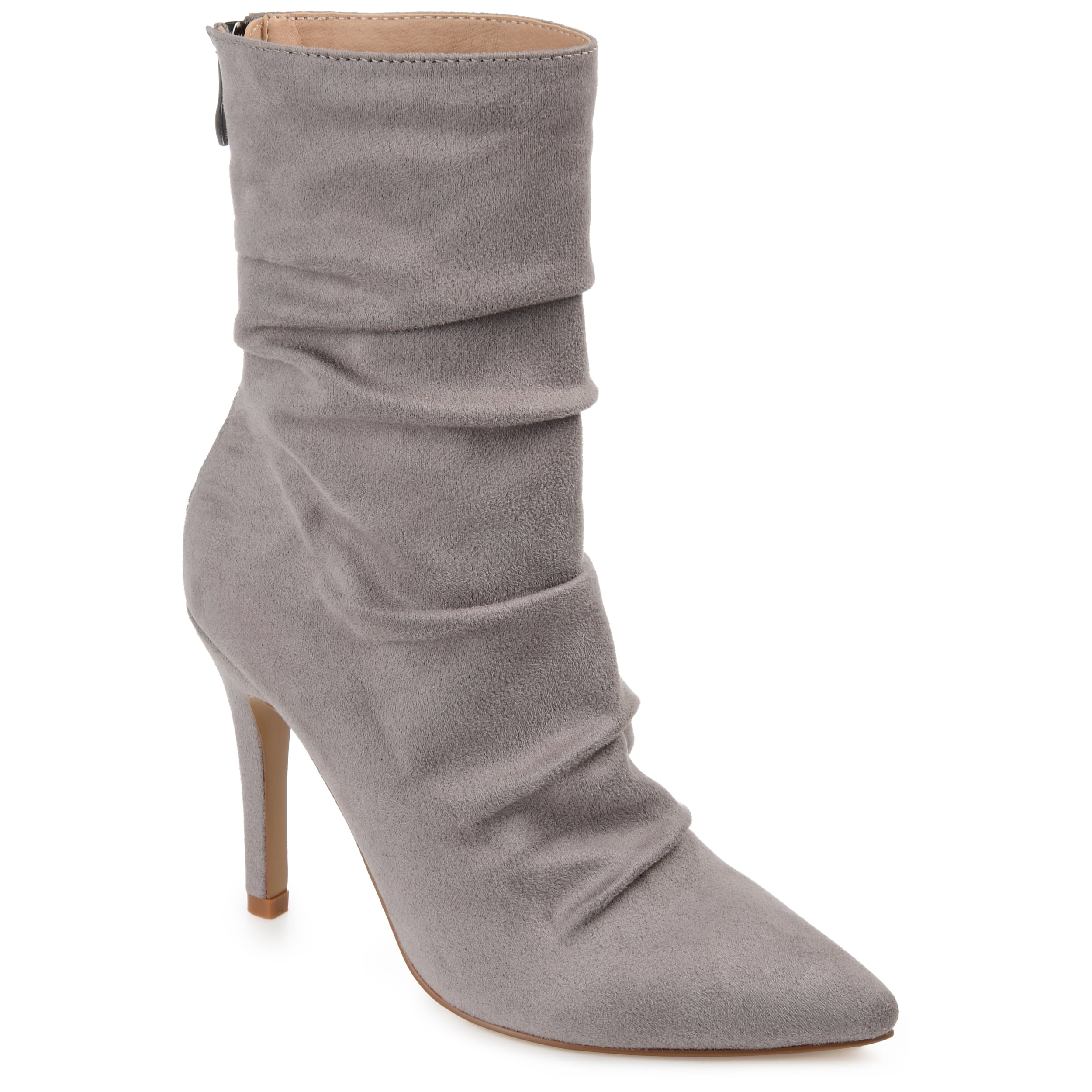 Journee Womens Markie Back Heel Zip Stiletto Booties, Widths Available