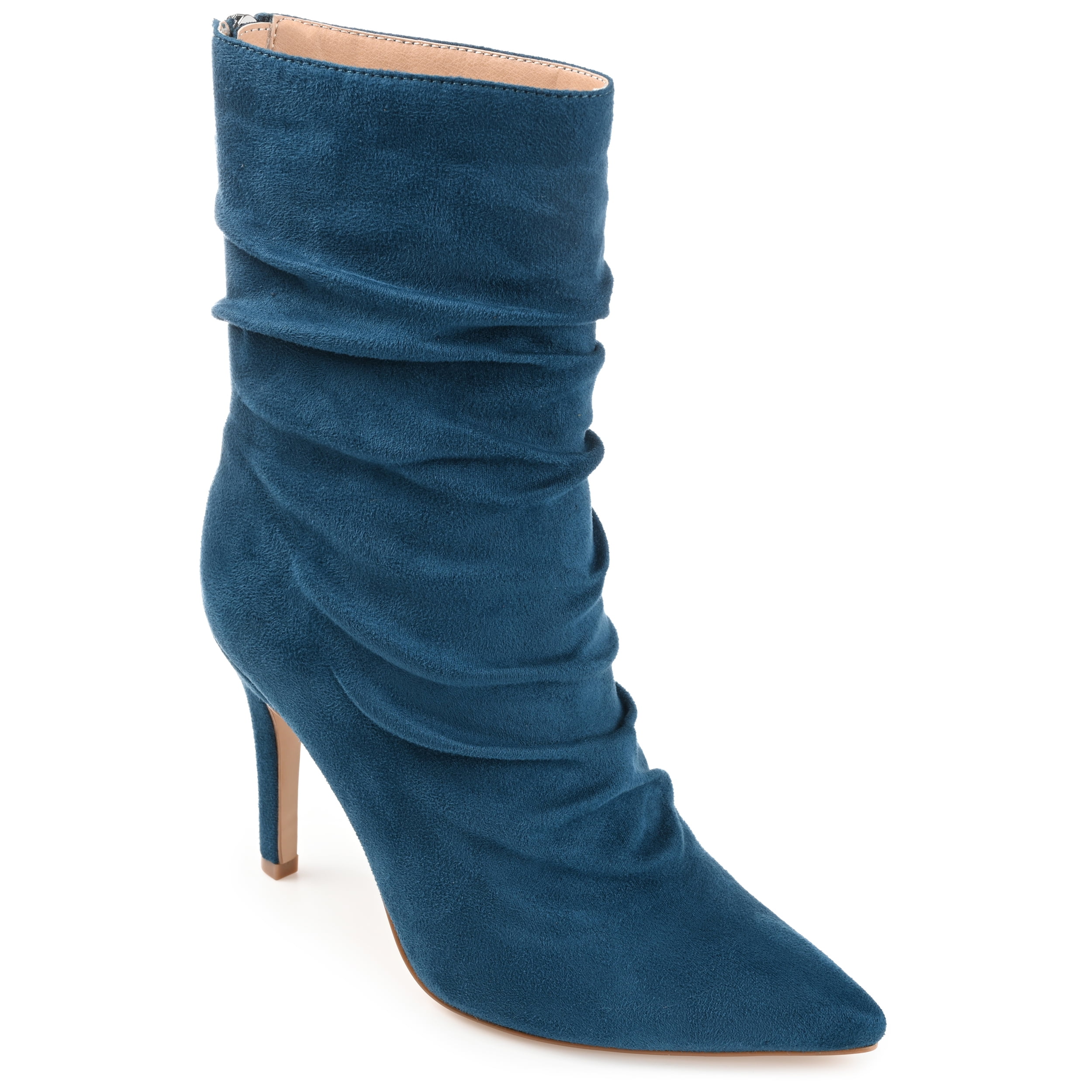 Journee Womens Markie Back Heel Zip Stiletto Booties, Widths Available