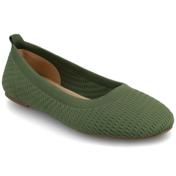 Journee Womens Maryann Slip On Round Toe Ballet Dress Flats, Widths Available