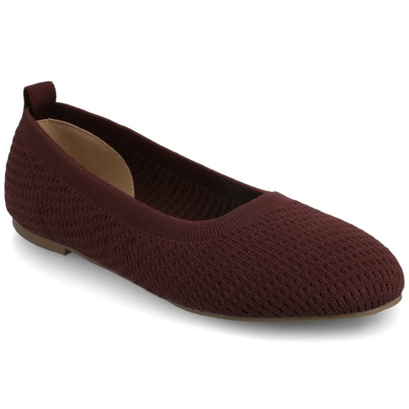 Journee Womens Maryann Slip On Round Toe Ballet Dress Flats, Widths Available