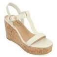 thumbnail image 1 of Journee Womens Matildaa Buckle Platform Wedge Sandals, 1 of 10
