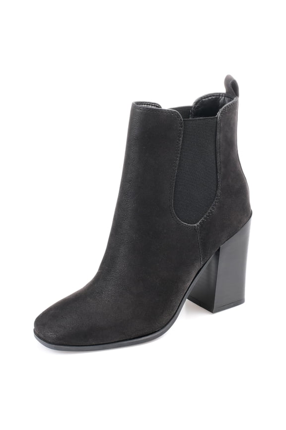 Womens Maxxie Tru Comfort Foam Pull On Stacked Heel Booties, Black, 11