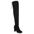 thumbnail image 1 of Journee Womens Maya Wide Calf Block Heel Over The Knee Boots, 1 of 9