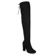 Journee Womens Maya Wide Calf Block Heel Over The Knee Boots