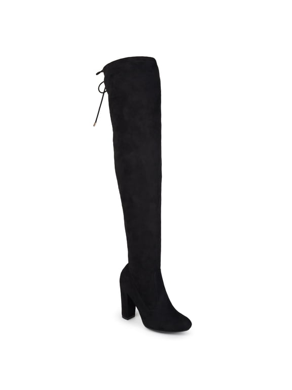 Womens Maya Wide Calf Block Heel Over The Knee Boots
