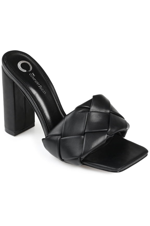 Womens Maysie Open Square Toe Block Heel Sandals
