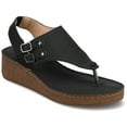 thumbnail image 1 of Journee Womens Mckell Wedge Heel Buckle Sandals, 1 of 10