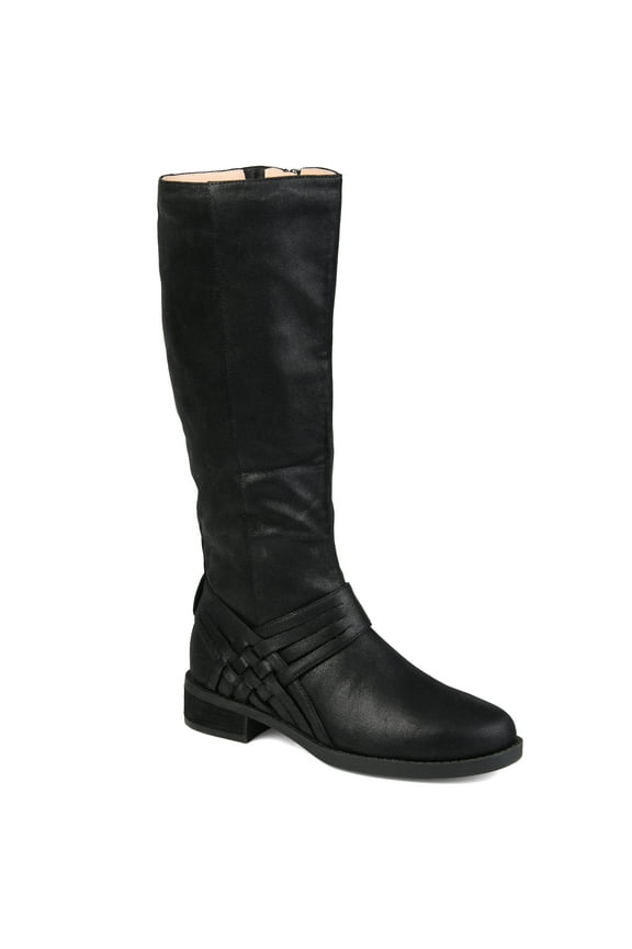 Womens Meg Extra Wide Calf Stacked Heel Riding Boots