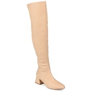 Journee Womens Melika Extra Wide Calf Block Heel Over The Knee Boots