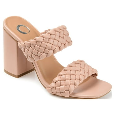 Journee Womens Melissa Open Square Toe Block Heel Dress Sandals, Widths Available