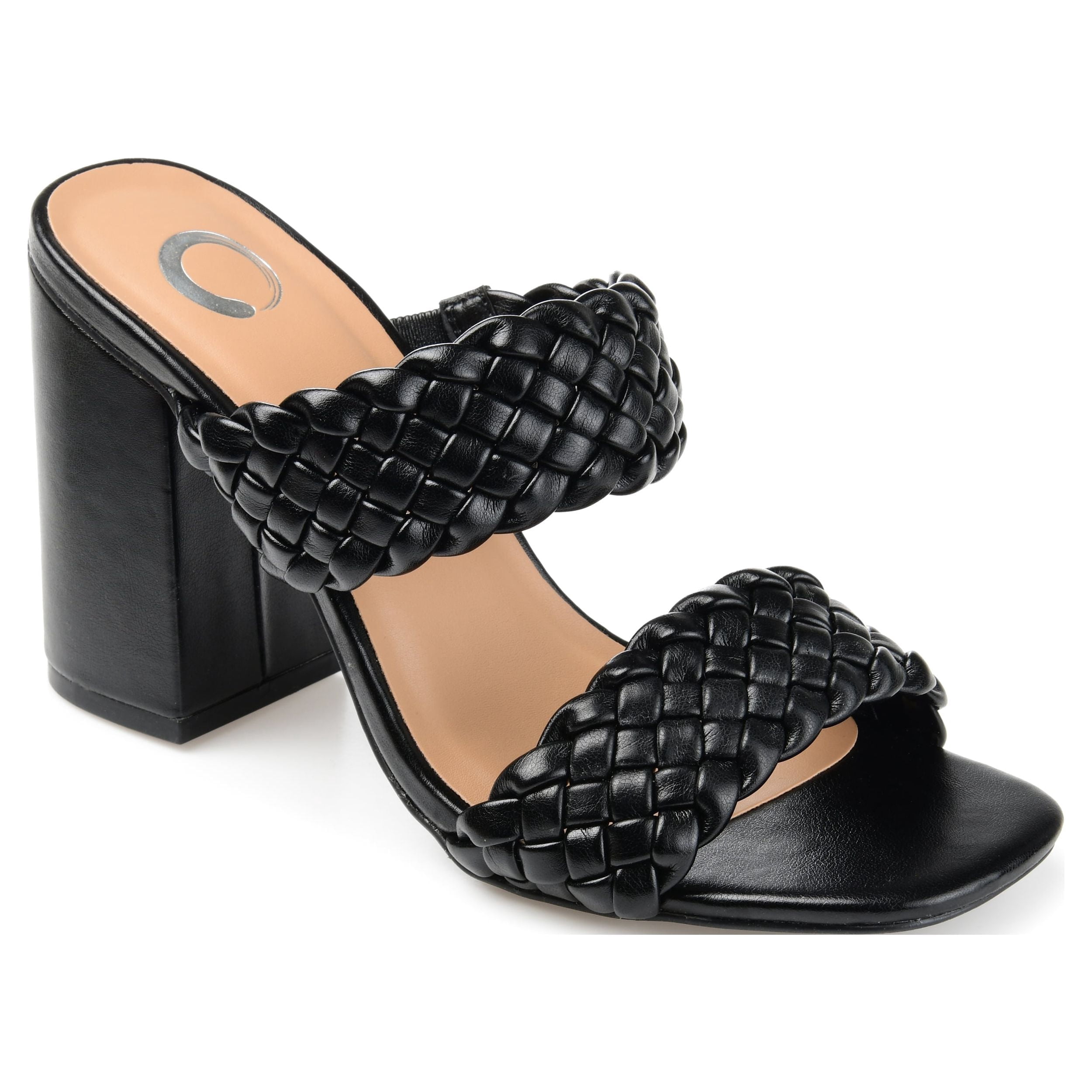 Journee Womens Melissa Open Square Toe Block Heel Dress Sandals, Widths Available