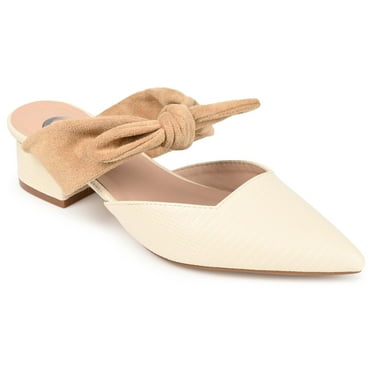 Journee Womens Melora Slip On Pointed Toe Mules Flats