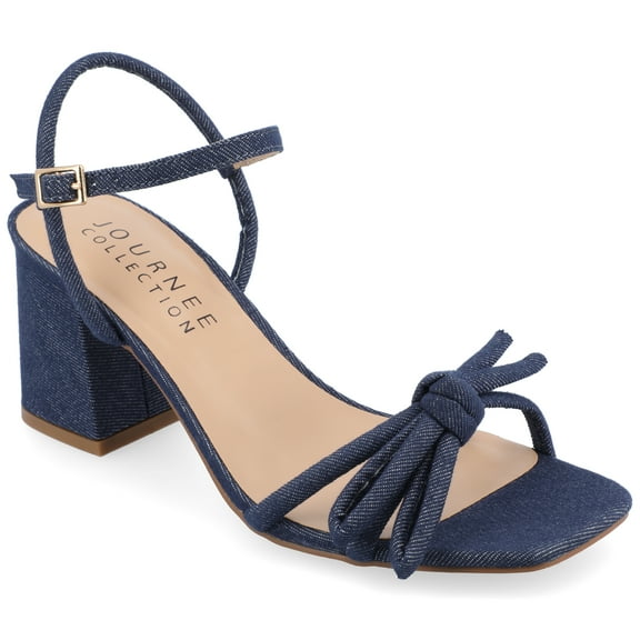 Journee Womens Meryl Light Puff Strap Dress Sandals