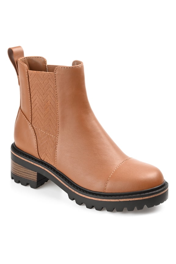 Womens Mirette Pull On Stacked Heel Booties