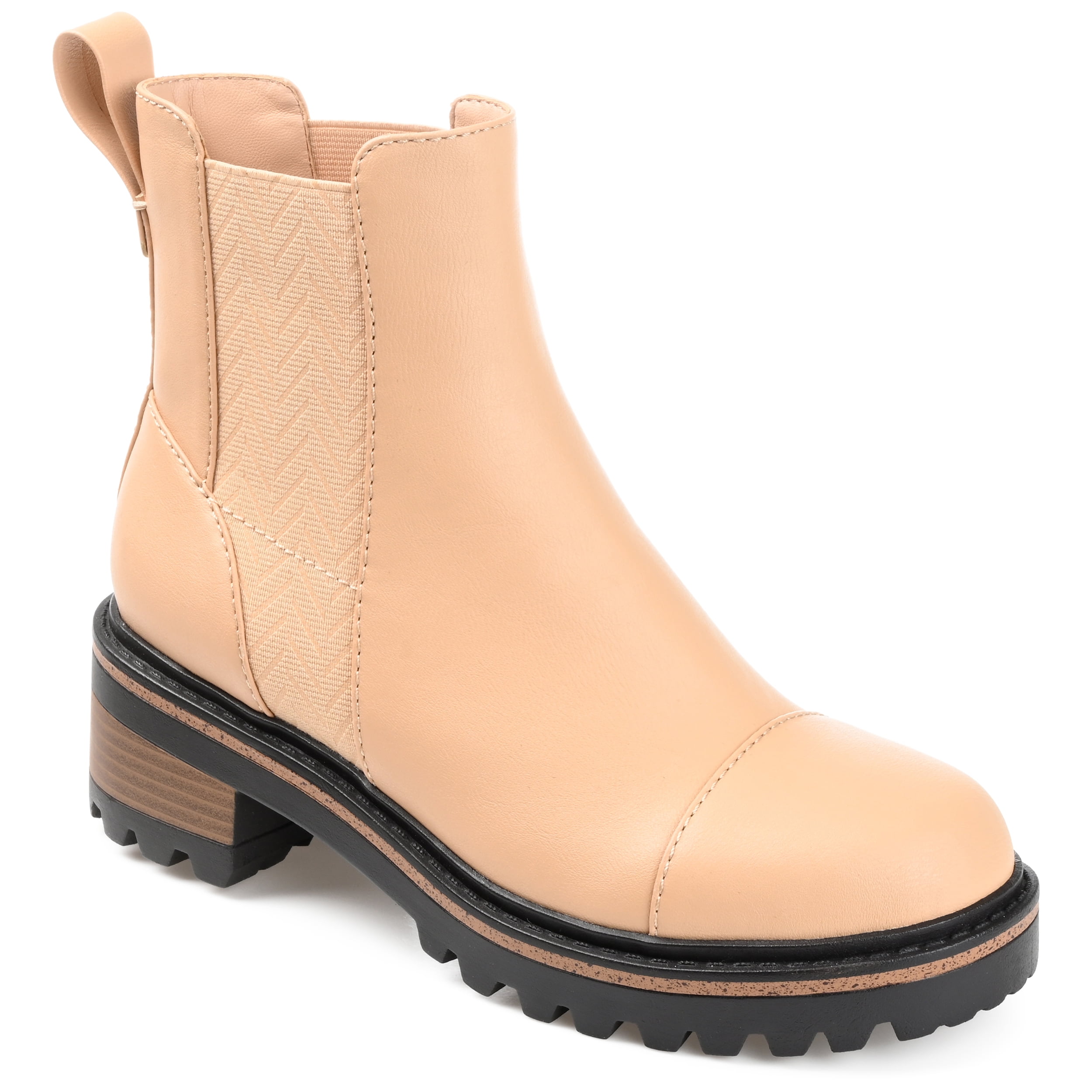 Journee Womens Mirette Pull On Stacked Heel Booties