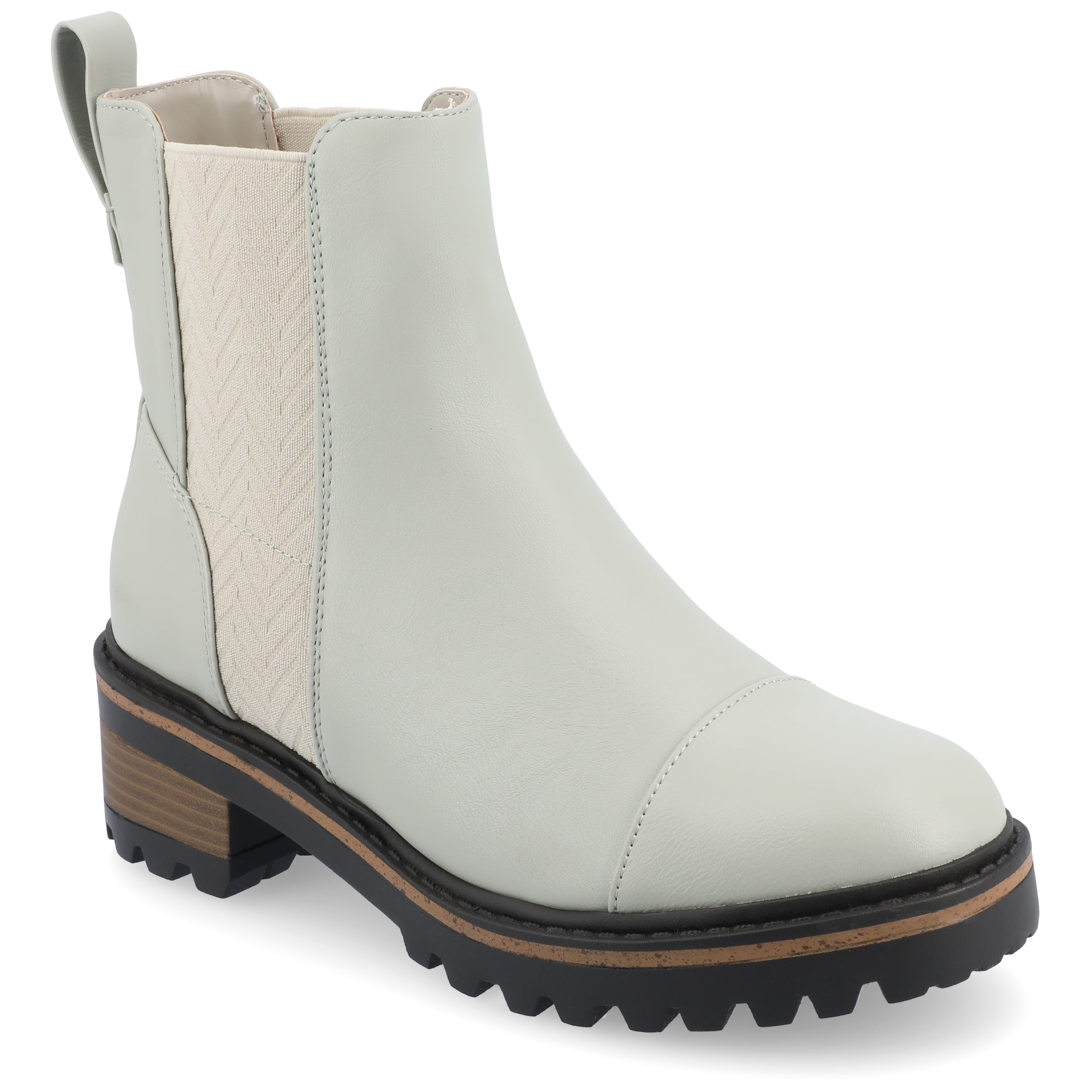 Journee Womens Mirette Pull On Stacked Heel Booties