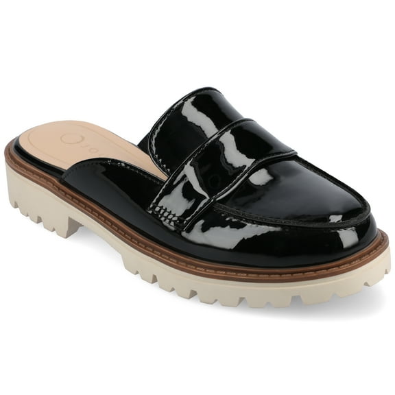 Journee Womens Miycah Slip On Mule Treaded Outsole Mary Jane