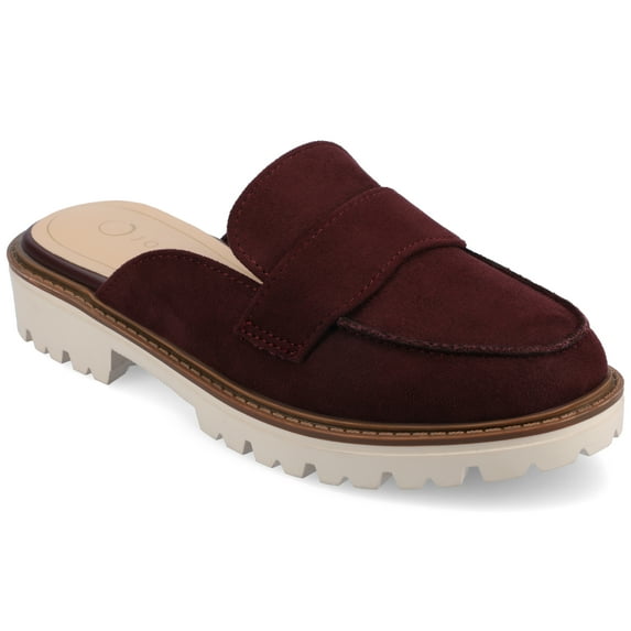 Journee Womens Miycah Slip On Mule Treaded Outsole Mary Jane