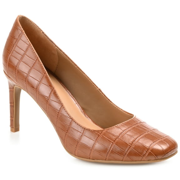 Journee Womens Monalee Square Toe Mid Heel Pumps, Widths Available