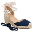 thumbnail image 1 of Journee Womens Monte Wedge Heel Espadrille Sandals, Widths Available, 1 of 10