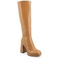thumbnail image 1 of Journee Womens Mylah Platform Square Toe Boots, 1 of 10