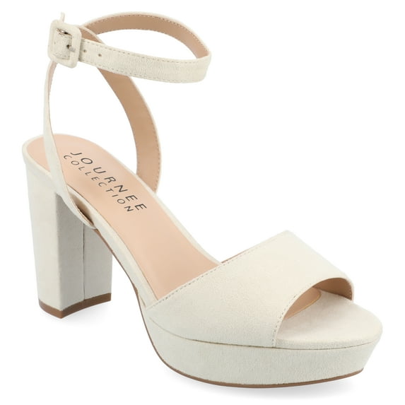 Journee Womens Nairri Vegan Leather Platform Heel Dress Sandals, Widths Available
