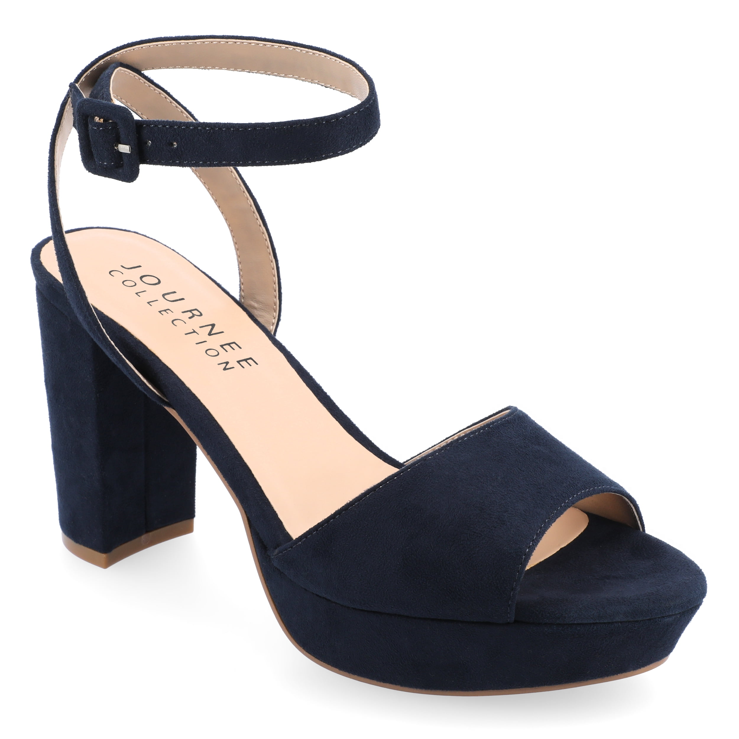 Journee Womens Nairri Vegan Leather Platform Heel Dress Sandals, Widths Available