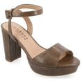 thumbnail image 1 of Journee Womens Nairri Vegan Leather Platform Heel Dress Sandals, Widths Available, 1 of 10