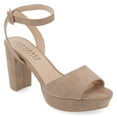 thumbnail image 1 of Journee Womens Nairri Vegan Leather Platform Heel Dress Sandals, Widths Available, 1 of 10