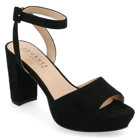 Journee Womens Nairri Vegan Leather Platform Heel Dress Sandals, Widths Available
