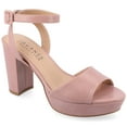 thumbnail image 1 of Journee Womens Nairri Vegan Leather Platform Heel Dress Sandals, Widths Available, 1 of 10