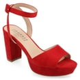 thumbnail image 1 of Journee Womens Nairri Vegan Leather Platform Heel Dress Sandals, Widths Available, 1 of 10
