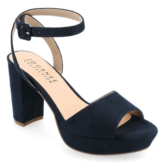 Journee Womens Nairri Vegan Leather Platform Heel Dress Sandals, Widths Available
