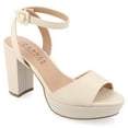 thumbnail image 1 of Journee Womens Nairri Vegan Leather Platform Heel Dress Sandals, Widths Available, 1 of 10
