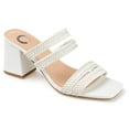 thumbnail image 1 of Journee Womens Natia Open Square Toe Block Heel Sandals, Widths Available, 1 of 10