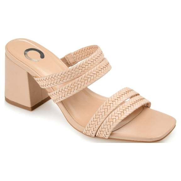 Journee Womens Natia Open Square Toe Block Heel Sandals, Widths Available