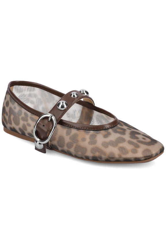 Womens Naveah Studded Pointed Toe Casual Comfort Ballet Flats