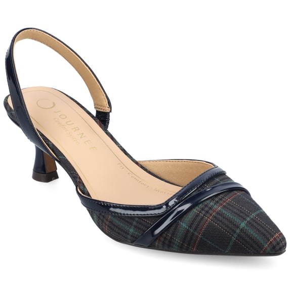 Journee Womens Nellia Slip On Kitten Heel Mule Pumps, Widths Available