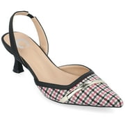 Journee Womens Nellia Slip On Kitten Heel Mule Pumps, Widths Available