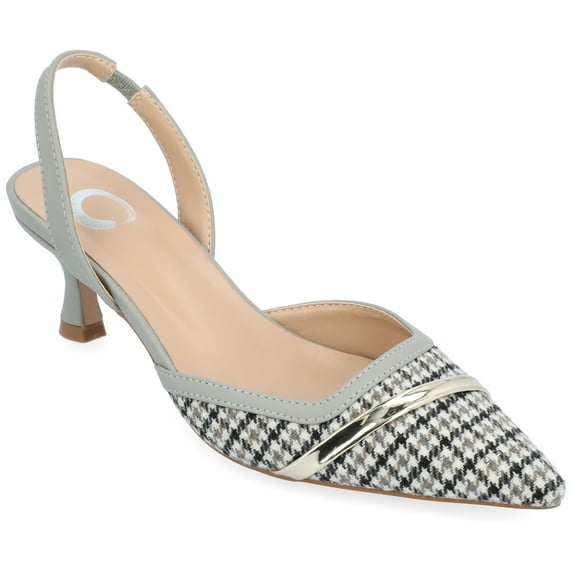 Journee Womens Nellia Slip On Kitten Heel Mule Pumps, Widths Available