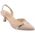 thumbnail image 1 of Journee Womens Nellia Slip On Kitten Heel Mule Pumps, Widths Available, 1 of 10