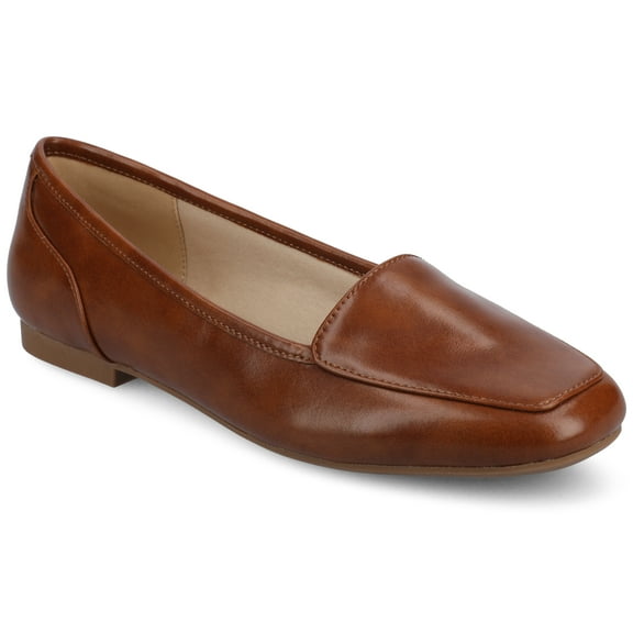 Journee Womens Noelia Square Toe Casual Comfort Career Ballet Flats, Widths Available