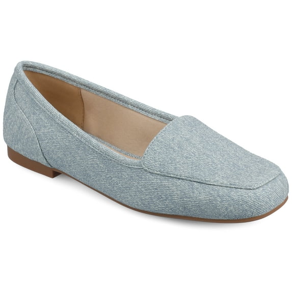 Journee Womens Noelia Square Toe Casual Comfort Career Ballet Flats, Widths Available