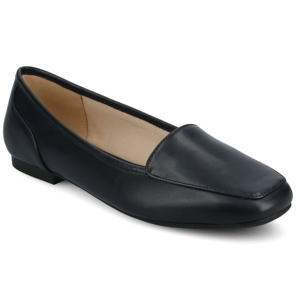 Journee Womens Noelia Square Toe Casual Comfort Career Ballet Flats, Widths Available