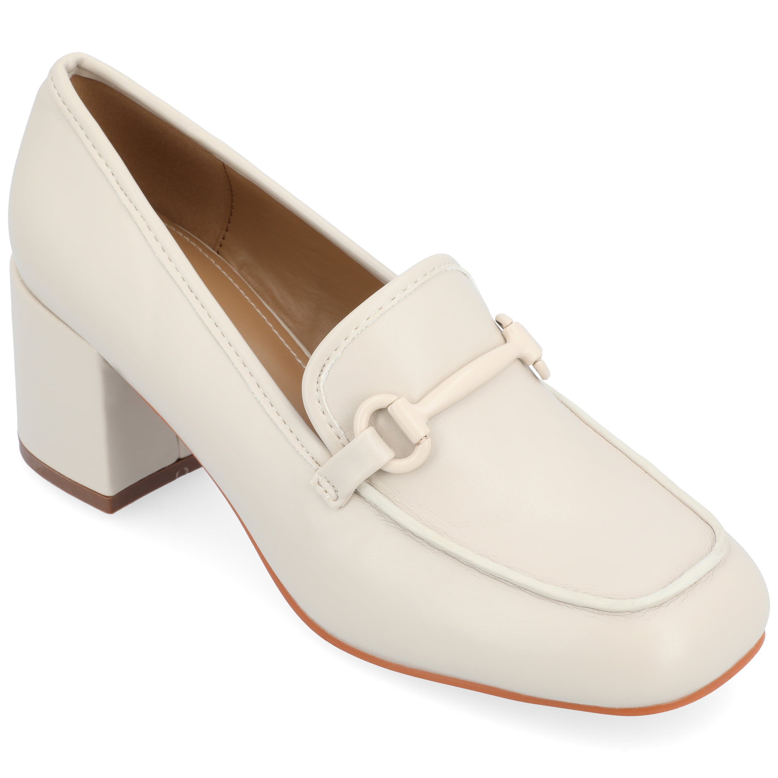 Journee Womens Nysaa Low Heel Square Toe Pumps