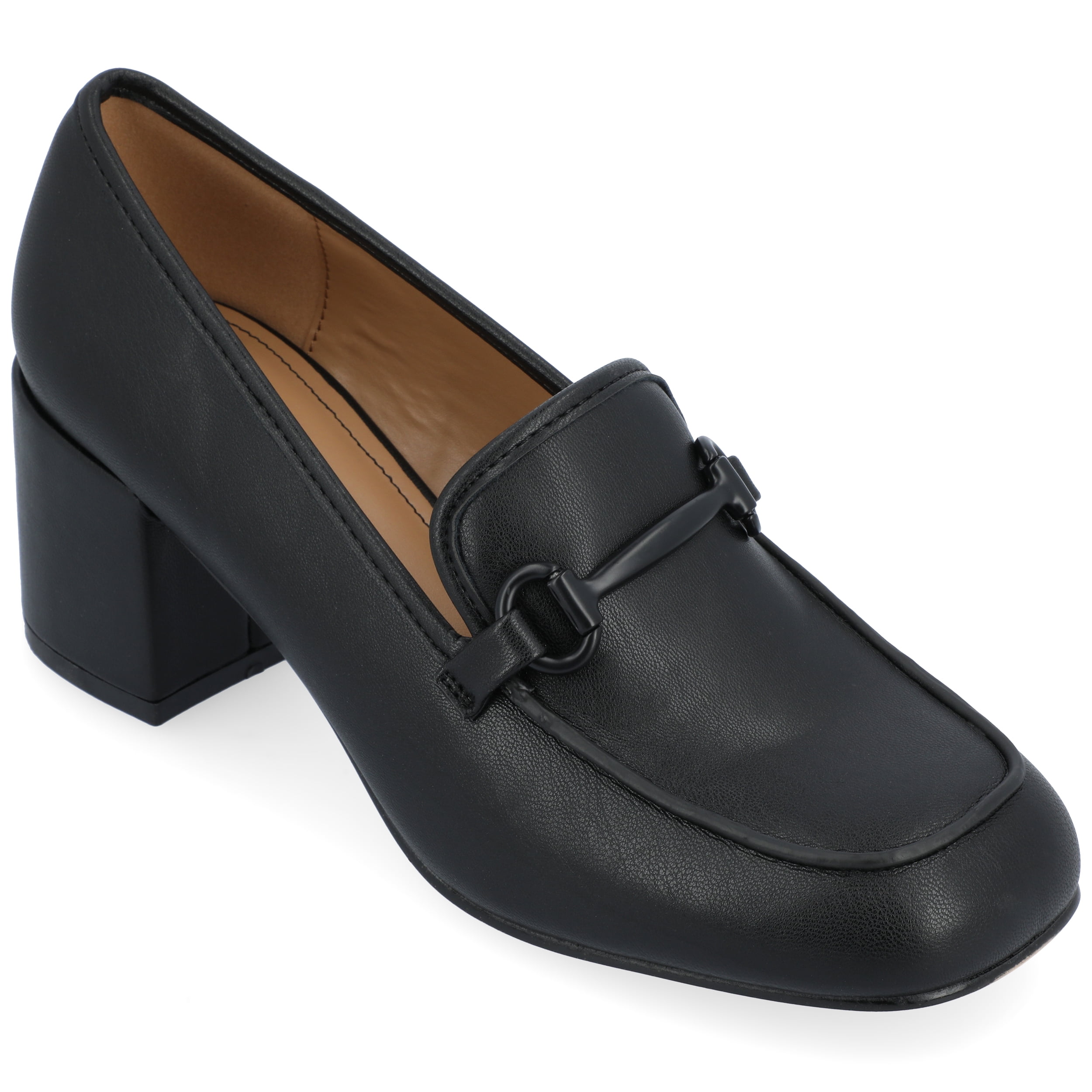 Journee Womens Nysaa Low Heel Square Toe Pumps