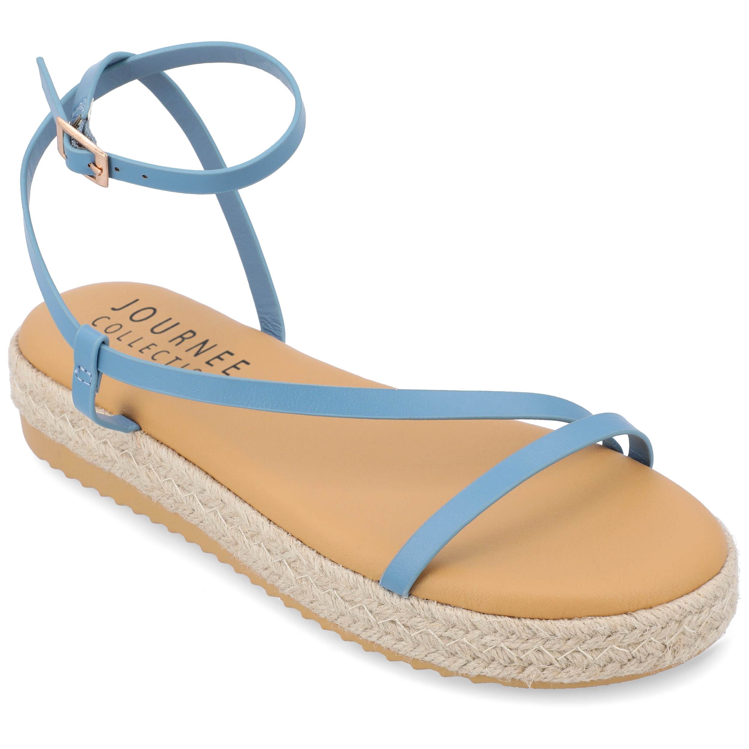 Journee Womens Odelia Buckle Espadrille Sandals - Walmart