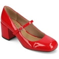thumbnail image 1 of Journee Womens Okenna Low Heel Square Toe Pumps, Widths Available, 1 of 9